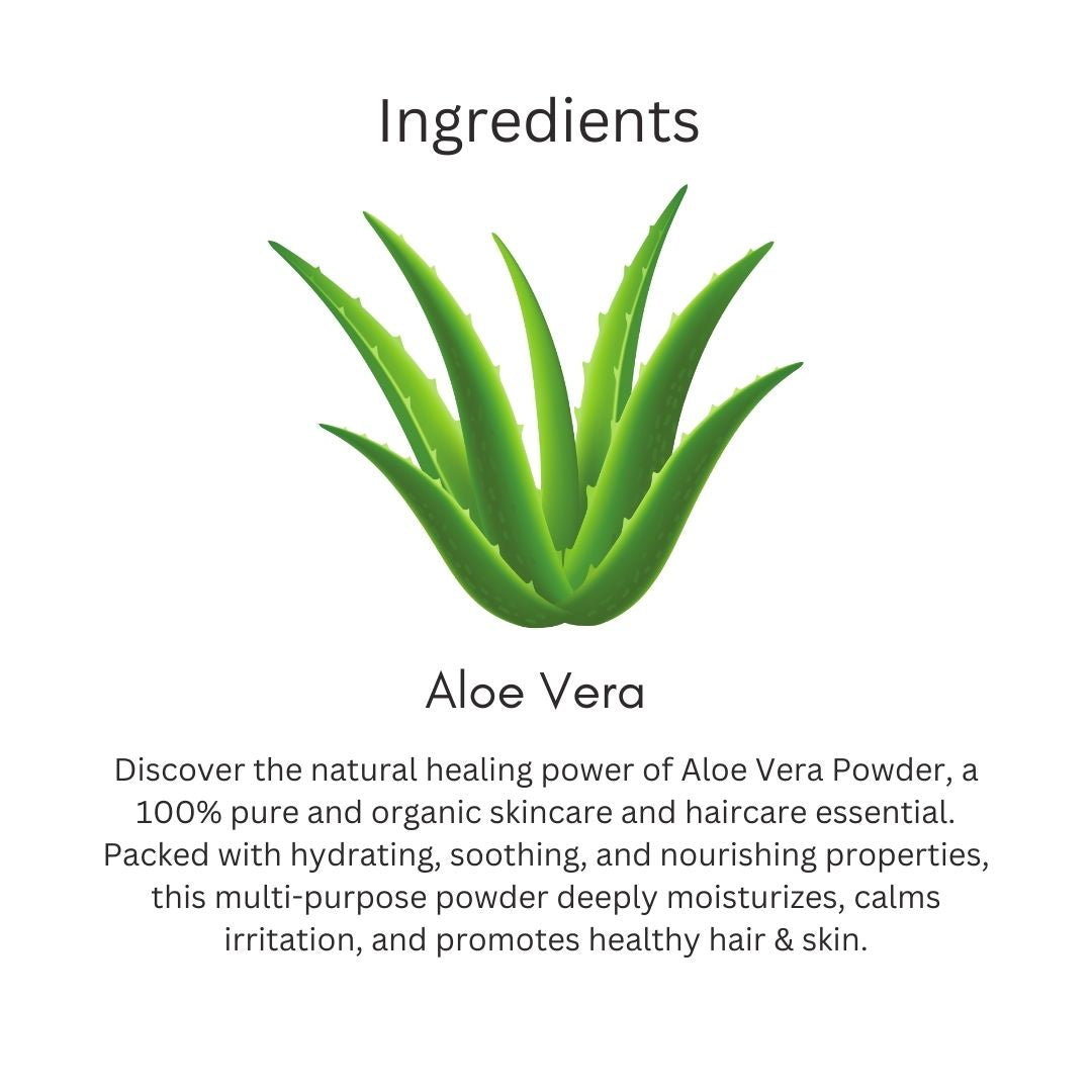 Khadi Aloe Vera Powder for Face, Skin & Hair | 100% Natural Aloe Vera Leaf Powder | Hydrating & Soothing Herbal Powder | Helps Moisturize Skin & Nourish Scalp | Face Pack & Hair Mask | For All Skin & Hair Types | 100 gm