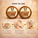 Bhudevam Naturals Khadi Almond Honey Loofah Soap – Natural Exfoliating Bath Soap for Soft & Glowing Skin- 250GM (Pack of 2)