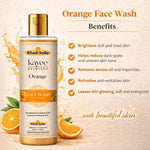 Kayee Ayurveda Orange Face Wash for Glowing & Fresh-Looking Skin | Fruit-Enriched Facial Cleanser for Normal, Oily & Combination Skin | Helps Cleanse Dirt, Pollution, Excess Oil & Daily Impurities for a Smooth, Radiant-Looking Complexion | 210 ml