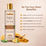 Kayee Ayurveda De-Tan Face Wash for Face Brightening | Daily Facial Cleanser for Tan, Dullness & Uneven-Looking Skin | Helps Remove Everyday Impurities, Excess Oil & Dead Skin for a Fresh & Clean Appearance | 210 ml