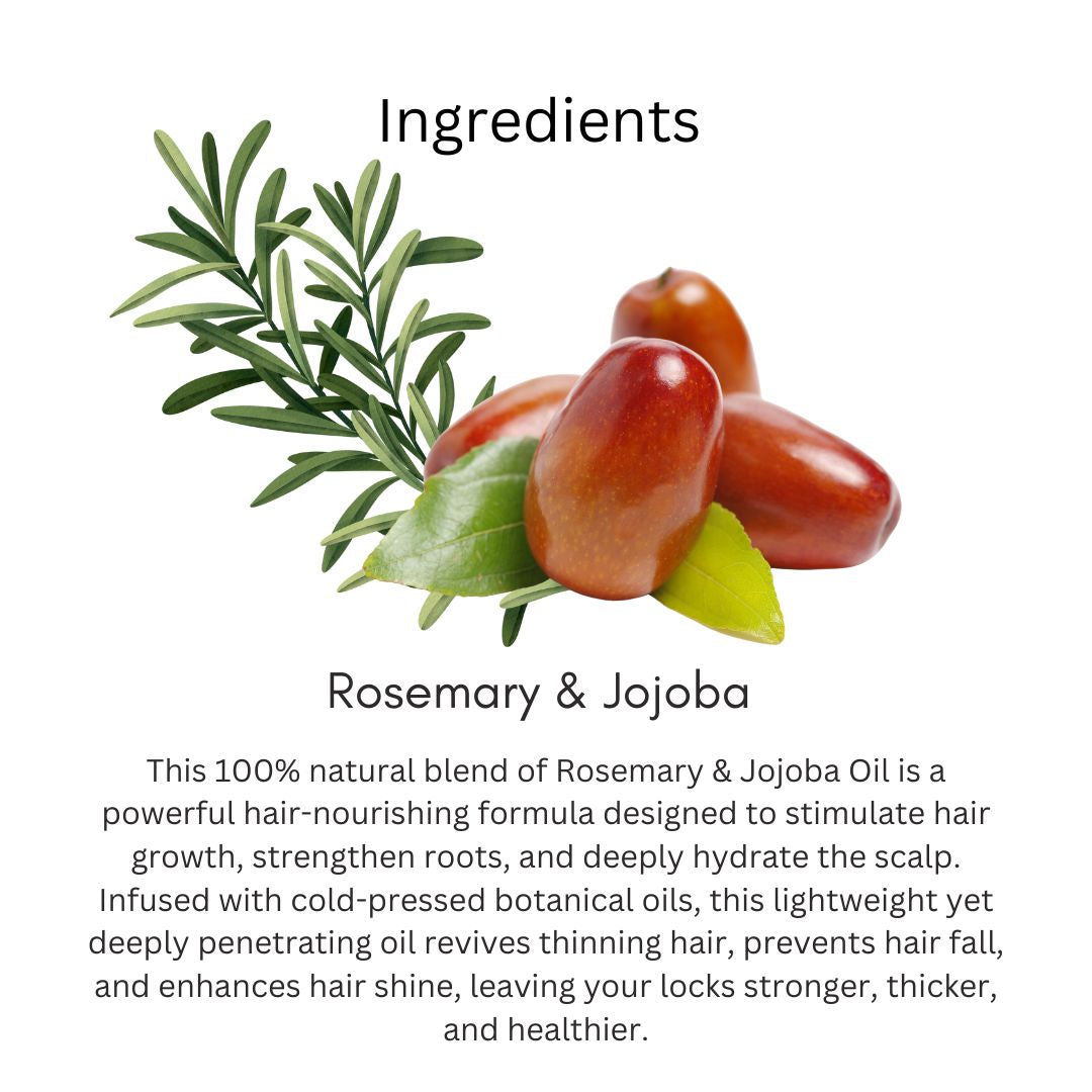 Utkrisht Khadi Pure Rosemary & Jojoba Hair Oil | Lightweight Herbal Formula for Hair Growth, Hair Fall Control & Scalp Balance