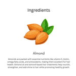 Khadi Almond Hair Serum for Dry & Frizzy Hair | Non-Sticky Hair Shine Serum | Controls Frizz, Adds Smoothness & Gloss With Almond Oil & Vitamin E For Men & Women - 50GM