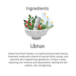 Khadi Ubtan Leaf Powder for Face & Body | 100% Natural Ayurvedic Ubtan Powder | De-Tan, Skin Brightening & Deep Cleansing Care | Herbal Bridal Glow Face & Body Pack | For All Skin Types | 100 gm