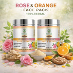 Bhudevam Naturals Khadi Rose & Orange Face Pack for Skin Brightening & Glow- 100GM (Pack of 2)