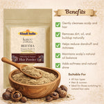 Kayee Ayurveda Reetha Hair Powder, Herbal Soapnut Powder for Hair & Scalp Cleansing, Helps Remove Excess Oil, Dirt & Buildup, Natural Hair Care Powder for Soft, Clean & Healthy-Looking Hair | 100 g