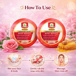 Bhudevam Natuals Khadi Rose Honey Loofah Soap – Natural Exfoliating Bath Soap for Soft & Glowing Skin- 250GM (Pack of 2)