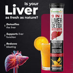 Vitaminnica 9-in-1 Liver Detox Effervescent Tablets - Advanced Cleanse & Support, 20 Count
