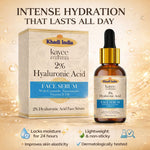 Kayee Ayurveda 2% Hyaluronic Acid Serum for Face, Intense Hydration & Moisturization, Lightweight Facial Serum for Dry, Dull & Dehydrated Skin, Daily Skincare for Women & Men | 30 ml