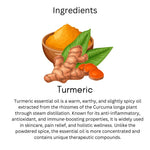 Khadi Turmeric Essential Oil | Pure & Natural Turmeric Oil for Face & Body Care | Essential Oil for Glowing-Looking Skin, Oily & Acne-Prone Skin | Herbal Aromatherapy & Massage Oil | 15 ml