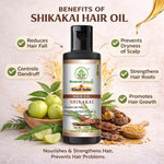 Bhudevam Naturals Khadi Shikakai Hair Oil Deep Conditioning & Hair Strengthening Formula- 210ML