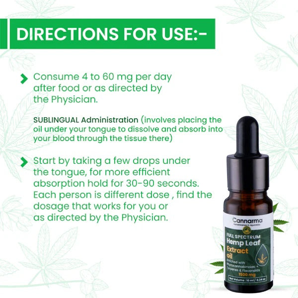 Cannarma Full Spectrum Hemp Extract Oil (1500mg) - 10ml