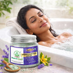 Bhudevam Naturals Khadi Lavender & Basil Bath Salts – Relaxing Aromatherapy Soak for Stress Relief, Muscle Relaxation & Skin Care- 200GM