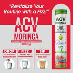 Raskam Apple Cider Vinegar (ACV) Moringa | Master Your Appetite & Boost Immunity | Natural Energy with Antioxidants | No Added Sugar | Watermelon Flavor | 15 Fizz Tablets (500mg)