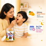 Fixuphealth Multivitamin Gummies for Kids with 12 Vitamins & Minerals, Vitamin C, Iron, Zinc, Magnesium & Vitamin D2 | Gummy Bear Multivitamin for Kids 2-6 Years | Mango Flavored 30 Gummies