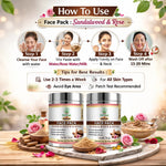 Bhudevam Naturals Khadi Rose Sandalwood Face Pack For for Skin Brightening, Cooling & Deep Cleansing- 100GM (Pack of 2)