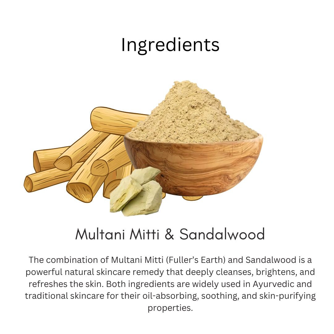 Khadi Herbal Multani Mitti & Sandal Face Pack (100gm Each)