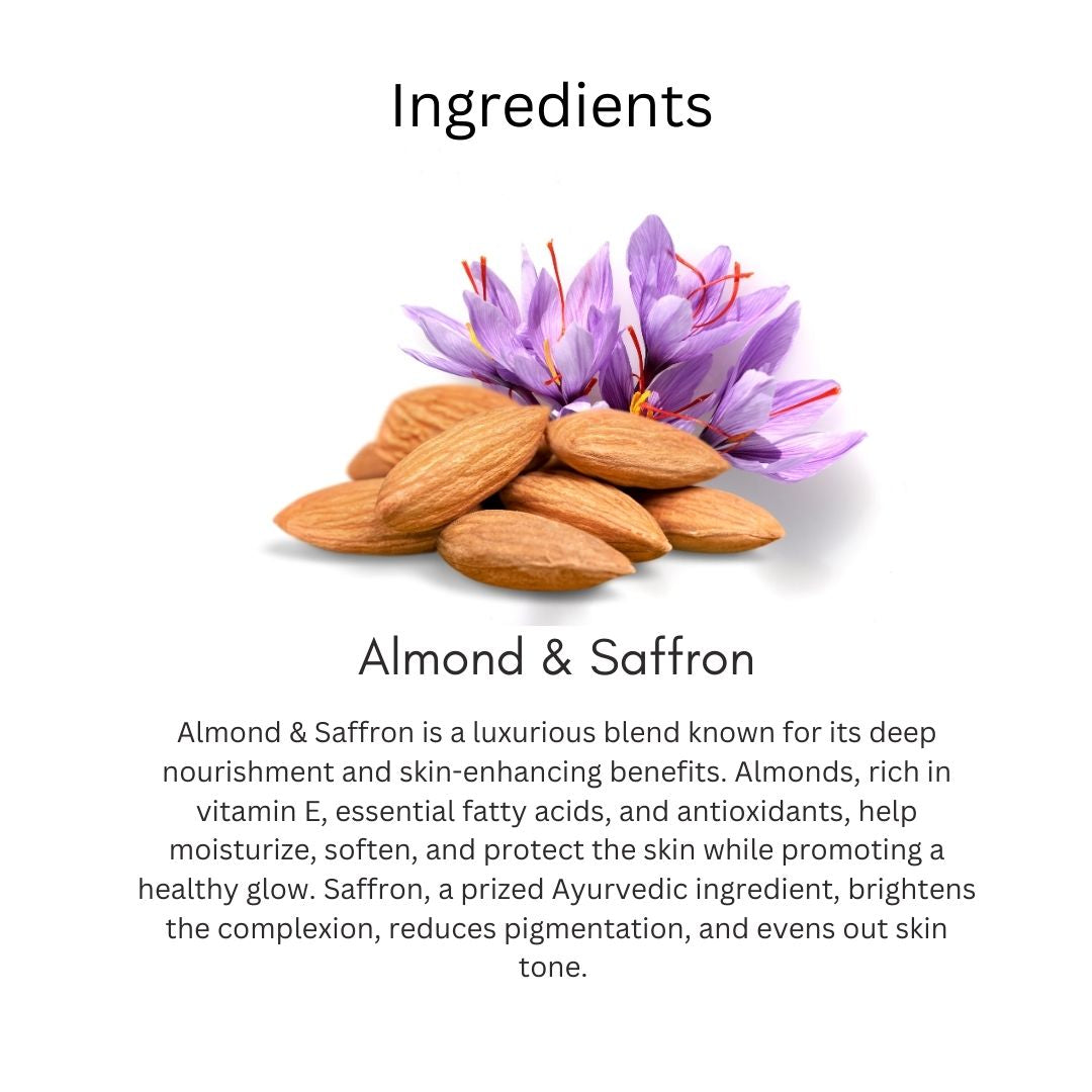 Utkrisht Khadi Pure Almond & Saffron Moisturizer | Deep Nourishing & Brightening Face & Body Cream