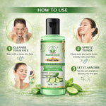 Bhudevam Naturals Khadi Pure Cucumber Water Mist Toner for Face | Hydrating Face Toner Spray for Refreshing Skin, Pore Care & Cooling Effect- 420ML (Pack of 2)
