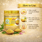 Bhudevam Naturals Khadi Ubtan Face & Body Scrub for Tan Removal – Herbal Exfoliating Scrub for Brightening & Skin Polishing- 150GM