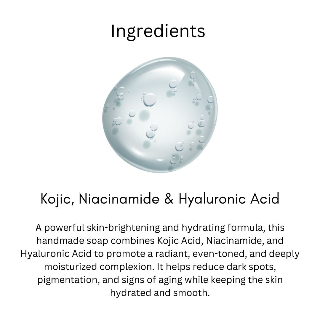 Utkrisht Khadi Kojic, Niacinamide & Hyaluronic Acid Soap (75g)