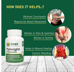 MAPL Pyloright Capsules | Ayurvedic Supplement for Piles & Digestive Health | Relieves Constipation, Pain, Swelling & Supports Wound Healing | 60 Capsules