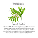 Khadi Neem & Tea Tree Face Gel for Acne-Prone & Oily Skin | Blemish Care, Oil Control & Skin Soothing Gel | Hydrating, Lightweight & Non-Sticky Face Moisturizer | For Men & Women | 50 gm