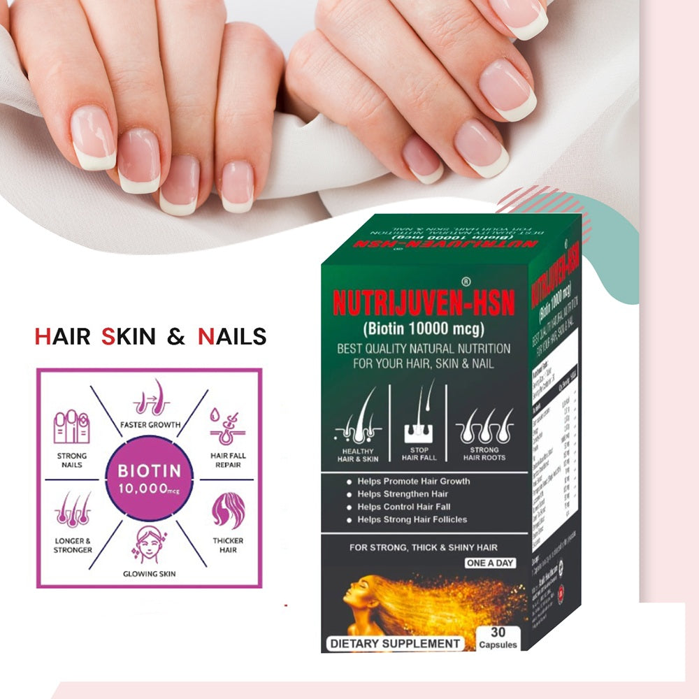Bepop Bioscience Nutrijuven HSN Biotin 10000 mcg - 30 Capsule