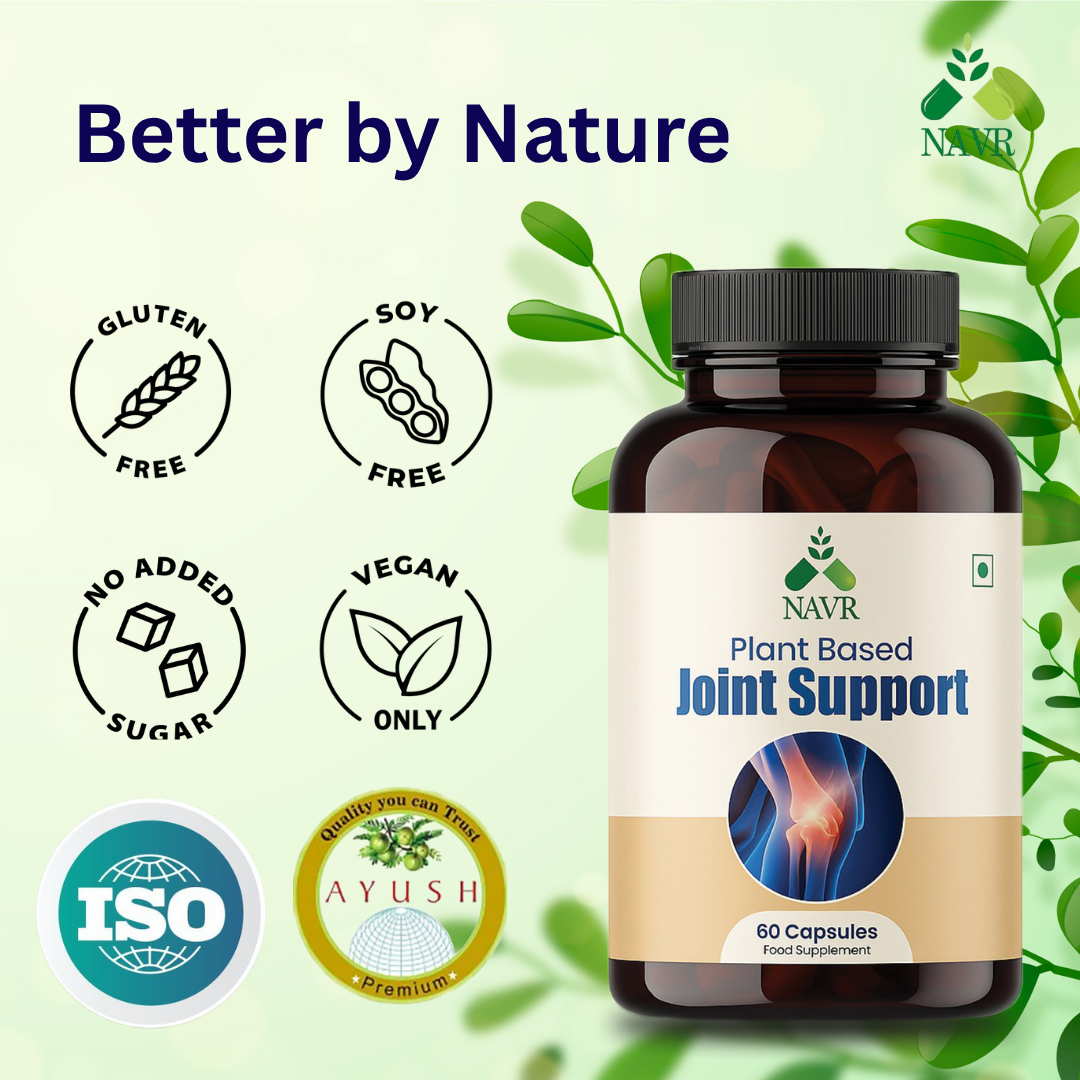 NAVR Plant Based Joint Support - Bone & Muscle Health Supplement - 60 Veg Caps