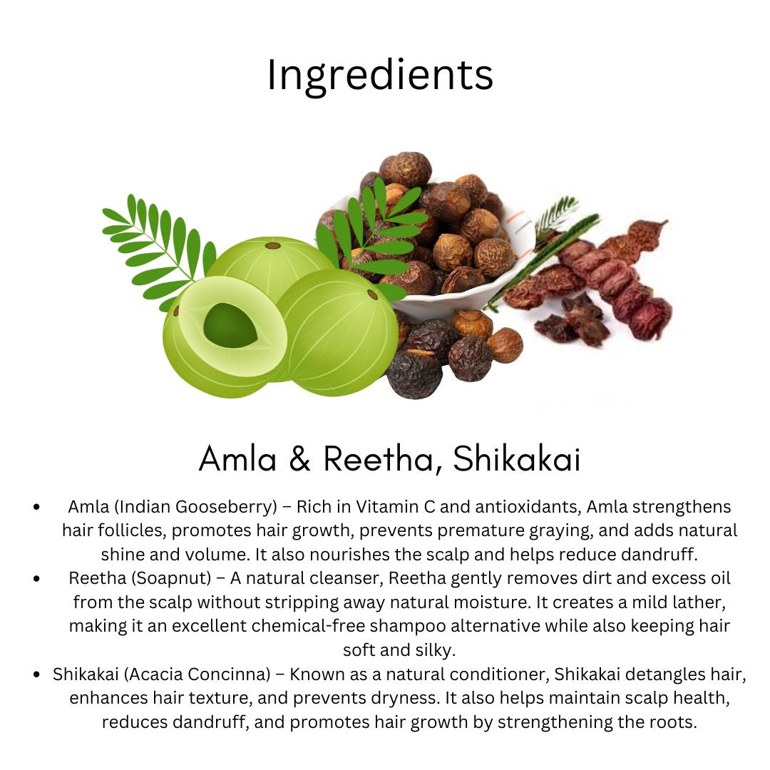 Utkrisht Khadi Amla Reetha Shikakai Shampoo (200ml)