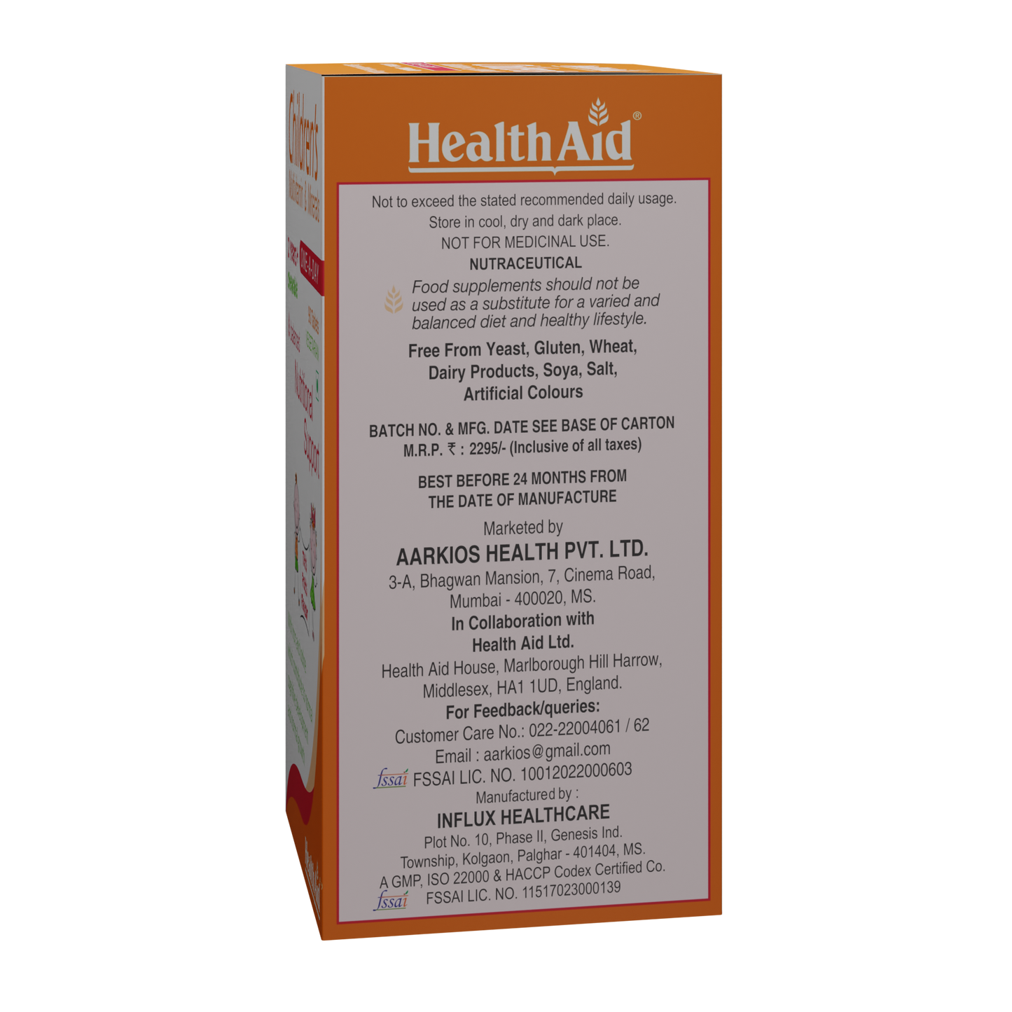 HealthAid Children's Multivitamins & Minerals Chewable Tablet - 90 Chewable Tablet