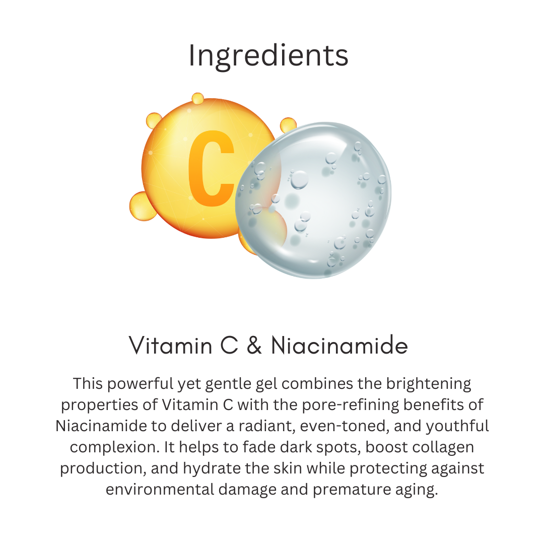 Khadi Vitamin C Face Gel for Brightening & Glowing Skin | Hydrating Gel for Dark Spot & Dull Skin Care | Lightweight, Non-Sticky & Non-Greasy Face Moisturizer | For Men & Women | 50 gm