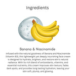 Khadi Essentials Banana & Niacinamide Skin Brightening Face Cream (50g) | For Glowing Skin, Dark Spots & Uneven Tone