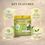 Bhudevam Naturals Khadi Tea Tree Face Scrub – Deep Cleansing Exfoliator for Acne, Pimples & Oil Control for Clear Skin- 150GM