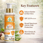 Bhudevam Naturals Khadi SPF 15 Sunblock Lotion for Face & Body | Daily UV Protection Moisturizing Sunscreen- 100ML
