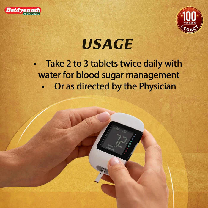 Baidyanath Madhumehari Yog With Gold- Effective In Managing Blood Sugar - 30 Tablets