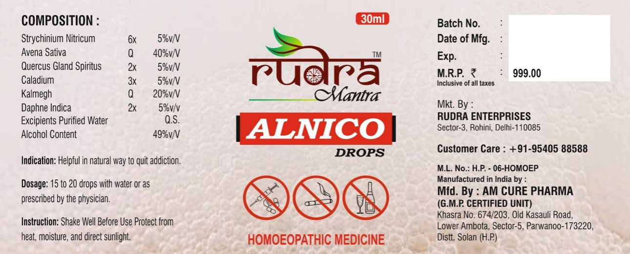 Rudra Mantra Alnico Drops - 30 ML x3 Bottles inside This Kit