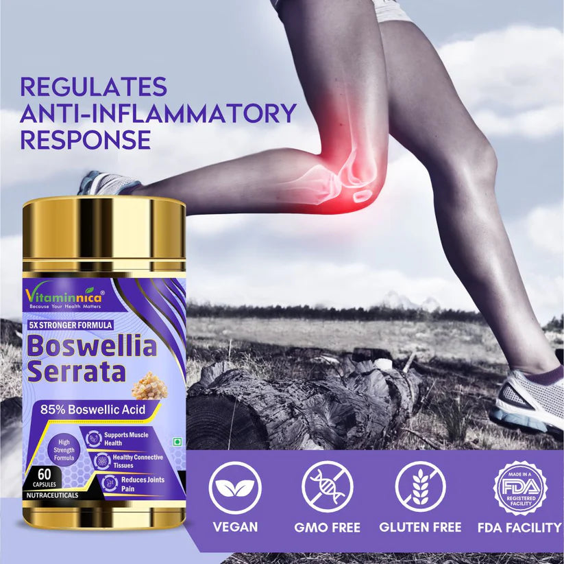 Vitaminnica Boswellia Serrata 2500mg - Joint Comfort & Mobility Support, 60 Vegan Capsules