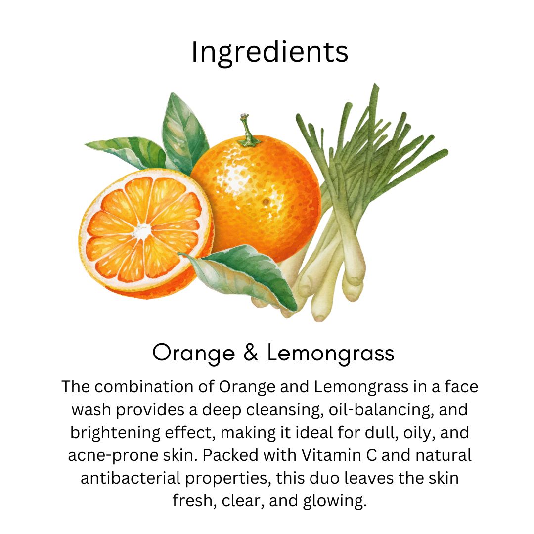 Utkrisht Khadi Orange & Lemongrass Face Wash (200ml)