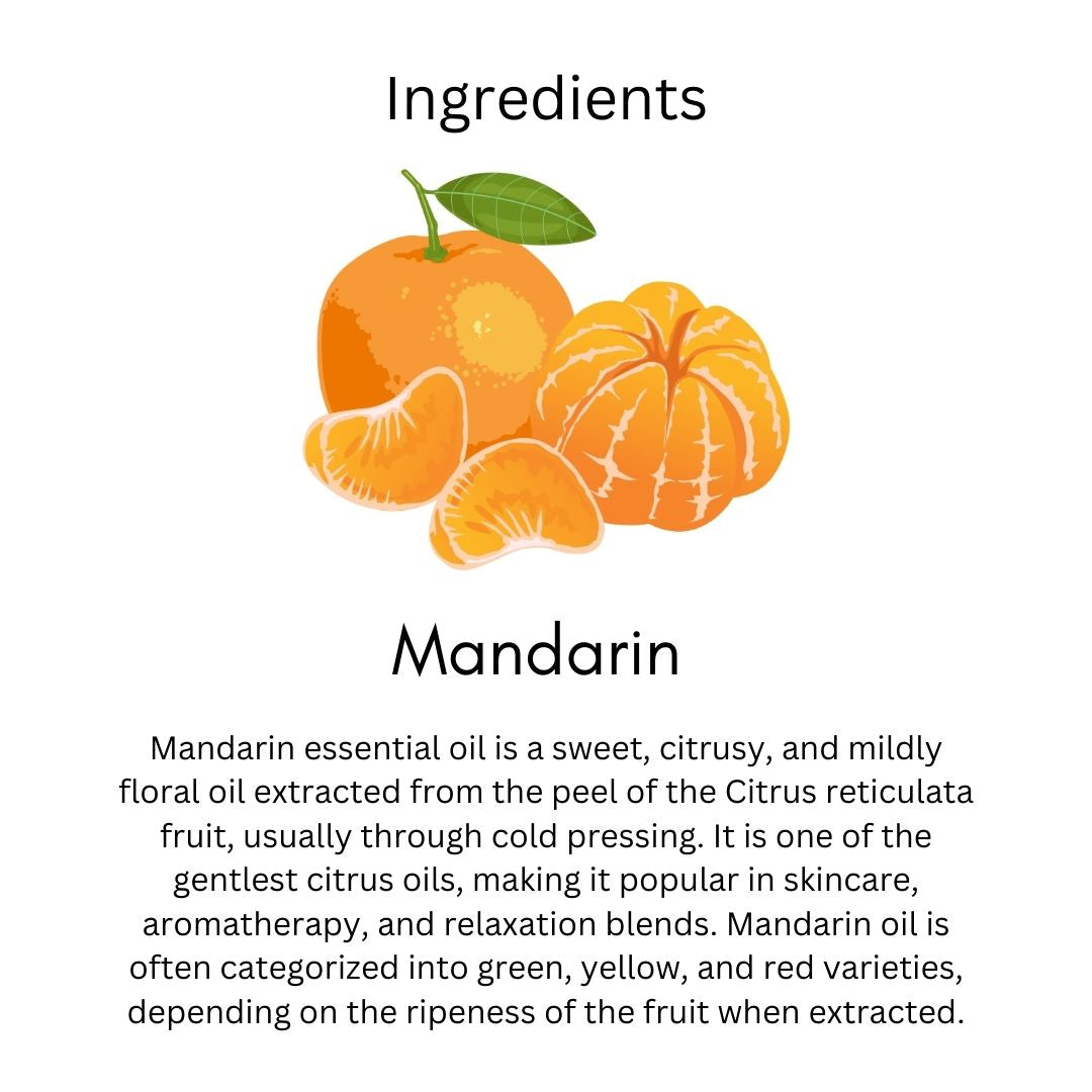 Khadi Mandarin Essential Oil | Pure & Natural Mandarin Oil for Face & Skin Care | Essential Oil for Brightening & Glowing-Looking Skin | Citrus Aromatherapy Oil for Relaxation | 15 ml