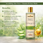 Kayee Ayurveda Scrubbing Aloe Vera + Vitamin B3 Face Wash for Men & Women | Gentle Exfoliating Facial Cleanser with Aloe Vera & Niacinamide | Helps Remove Dirt, Excess Oil & Dead Skin Cells for Fresh, Smooth & Healthy-Looking Skin | 210 ml