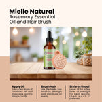 Mielle Rosemary Hair Growth & Strengthening Oil 59 ML + Super Soft Hair Brush – Anti-Dandruff, Exfoliating