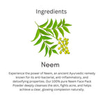 Khadi Neem Powder for Face & Hair | 100% Natural & Pure Neem Leaf Powder | Helps Control Acne, Pimples & Dandruff | Skin Purifying & Scalp Cleansing | For All Skin Types