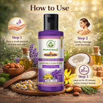 Bhudevam Naturals Khadi Lavender & Ylang Ylang Relaxing Body Massage Oil for Stress Relief & Skin Nourishment- 210ML
