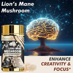 Vitaminnica Lion's Mane Mushroom Capsules - Brain Focus & Memory Support, 60 Count
