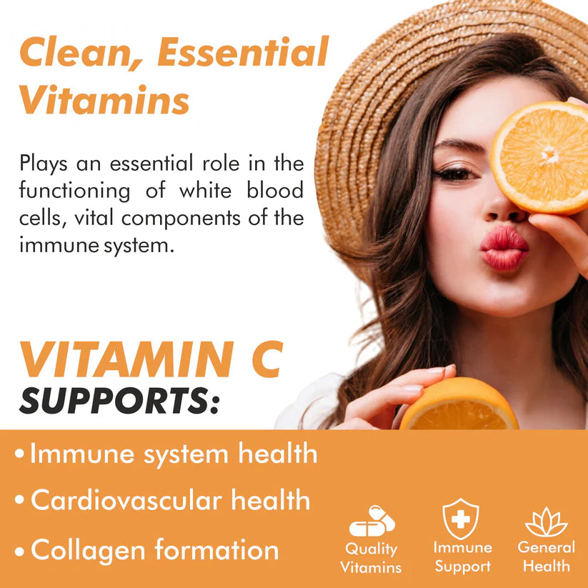 Vitaminnica Vita C 1000mg - Advanced Immune Support & Antioxidant, 60 Capsules