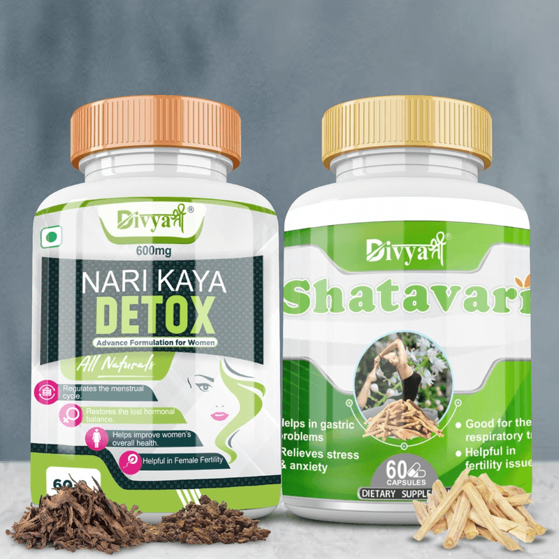 Divya Shree Nari Kaya Detox Capsule and Shatavari Women's Wellness Kit