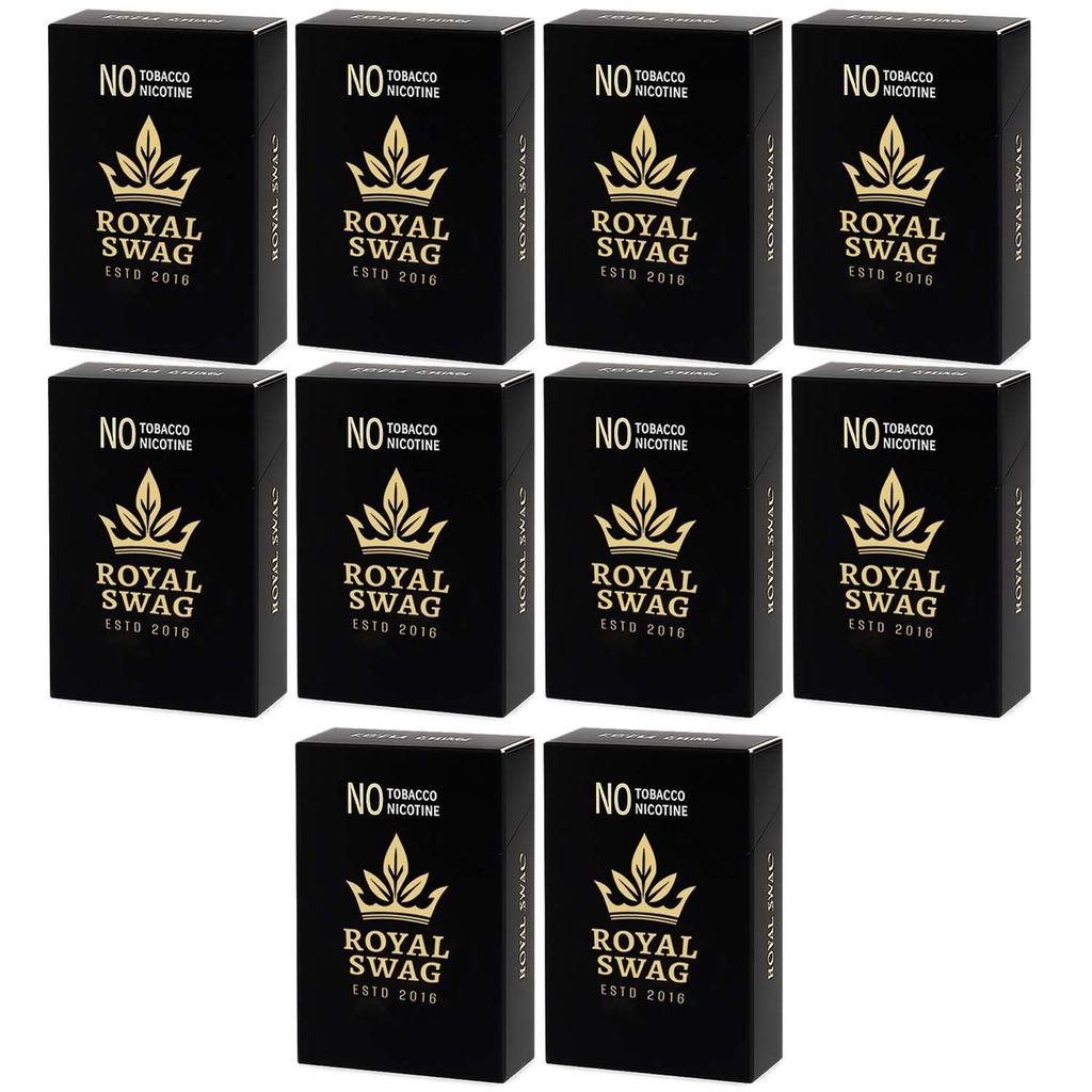 Royal Swag Herbal Cigarettes Regular Flavour King Size - Tobacco Free (Bulk Pack of 100)