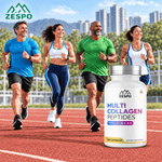 Zespo Multi Collagen Peptides Type I, II, III, V & X 1,200  Supports Skin, Hair, Nails, Joints & Bone Health – 120 Capsules