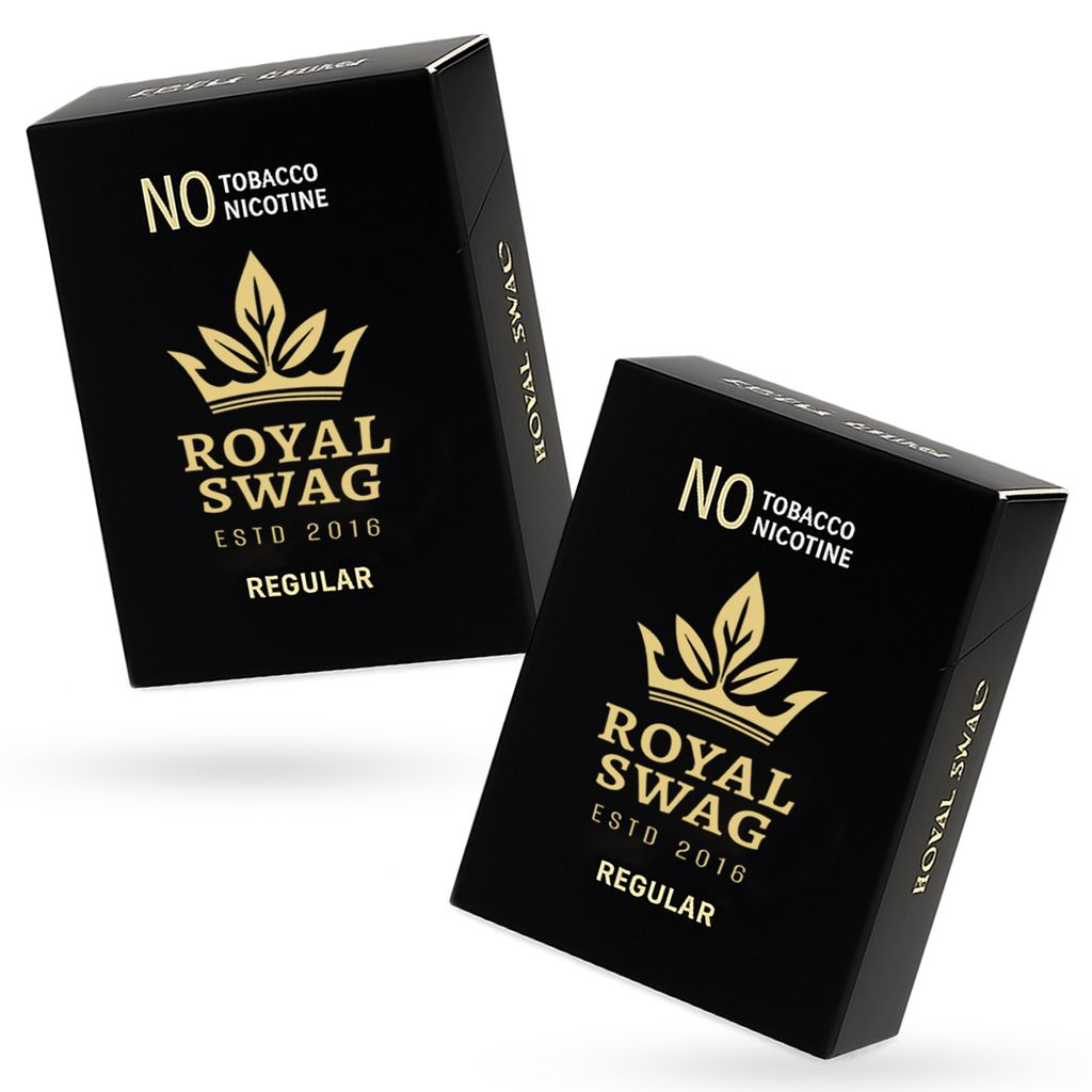 Royal Swag Herbal Cigarettes Regular Flavour - Tobacco Free (20 Sticks - 2 Pack)