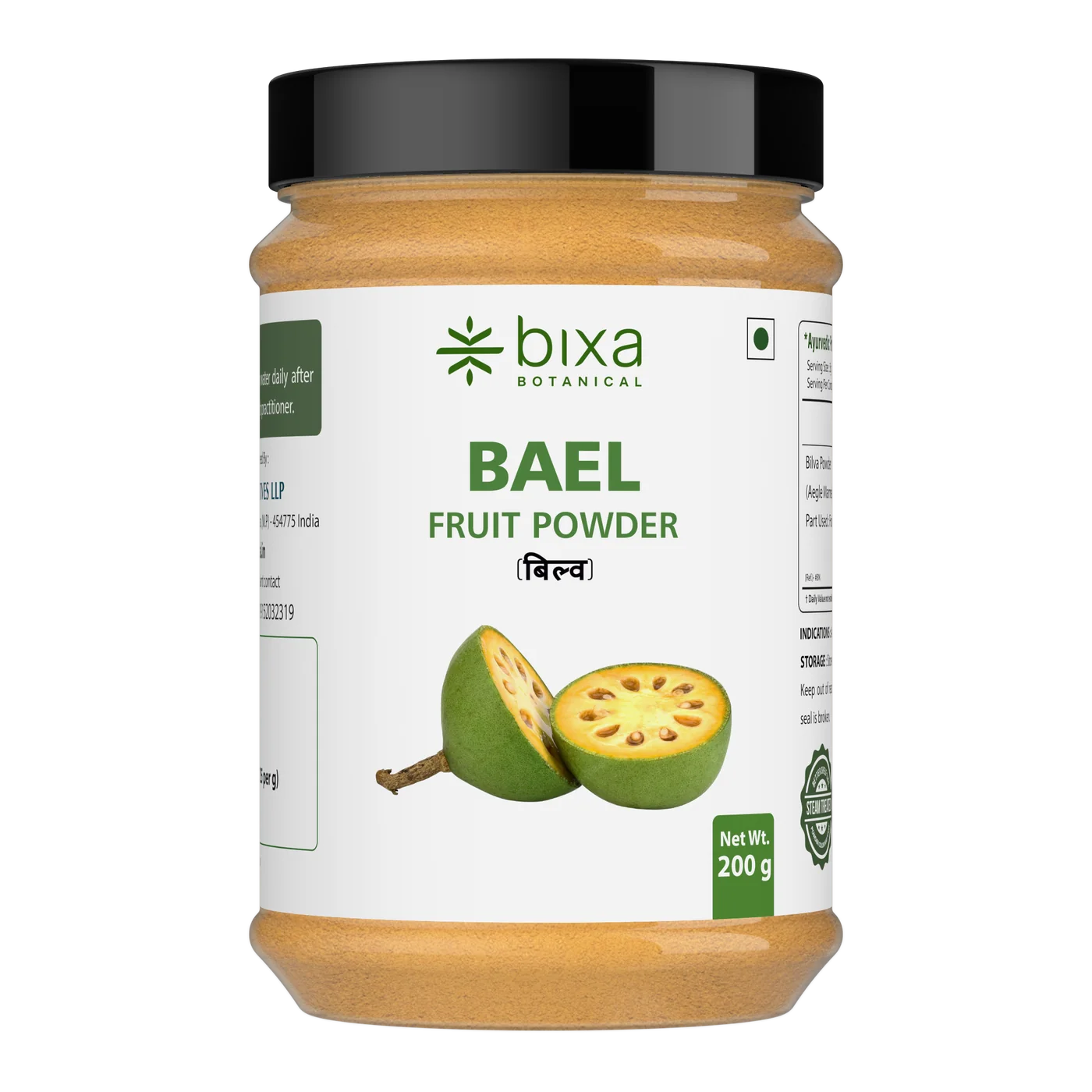 Bixa Botanical Bael Fruit Powder (Aegle Marmelos) | Pure Bengal Quince Powder for Digestive Health, Gut Motility & IBS Relief (200g)
